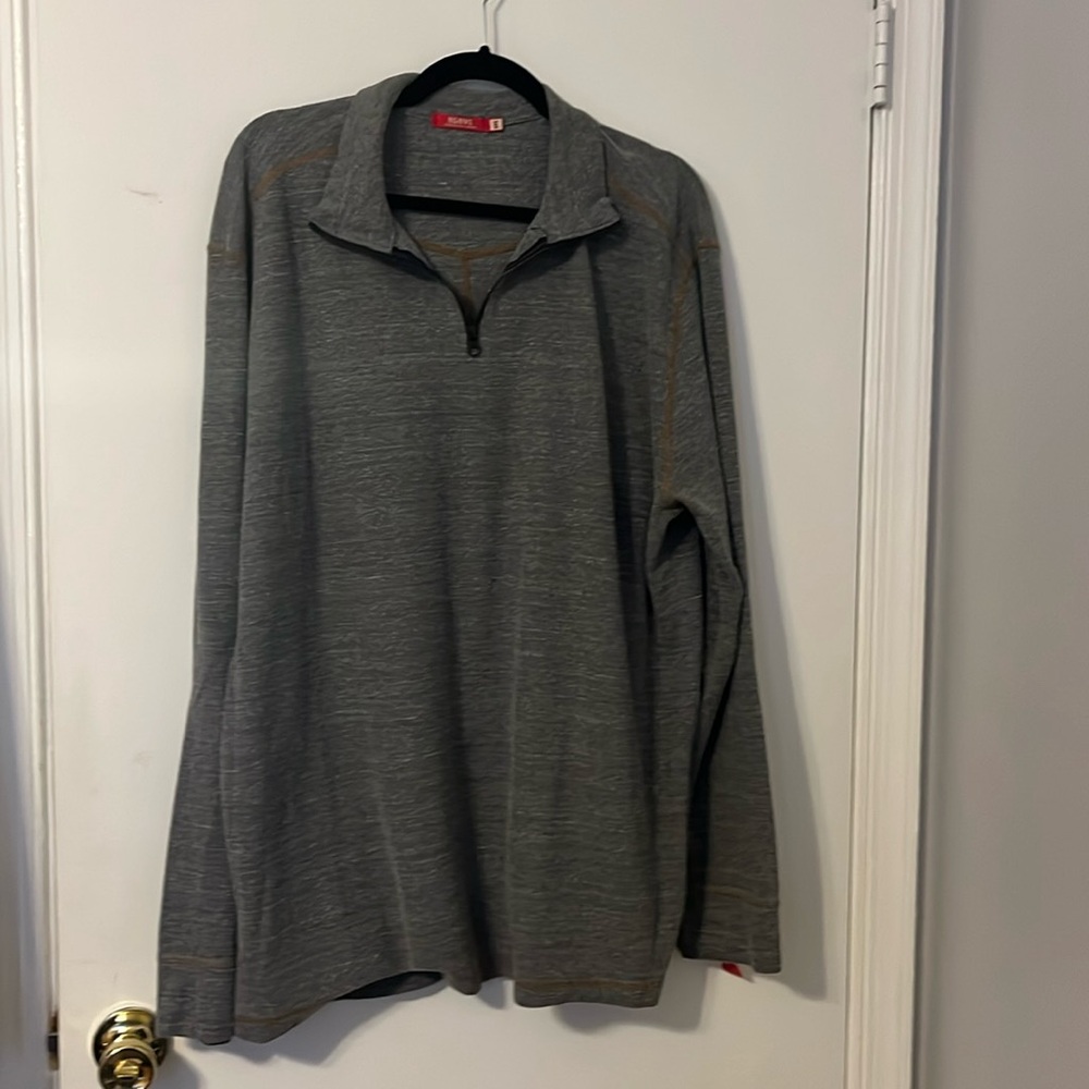 Agave nopal Grey XXL quarter zip pullover sweater